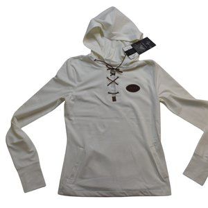 All-Sport Couture NFL Womens New York Jets Game-On Cream Hoodie New With Tags
